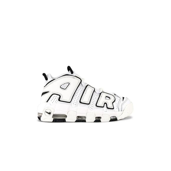 Nike 'Air' White Calf Leather More Uptempo Sneaker Size 7 - Picture 1 of 6